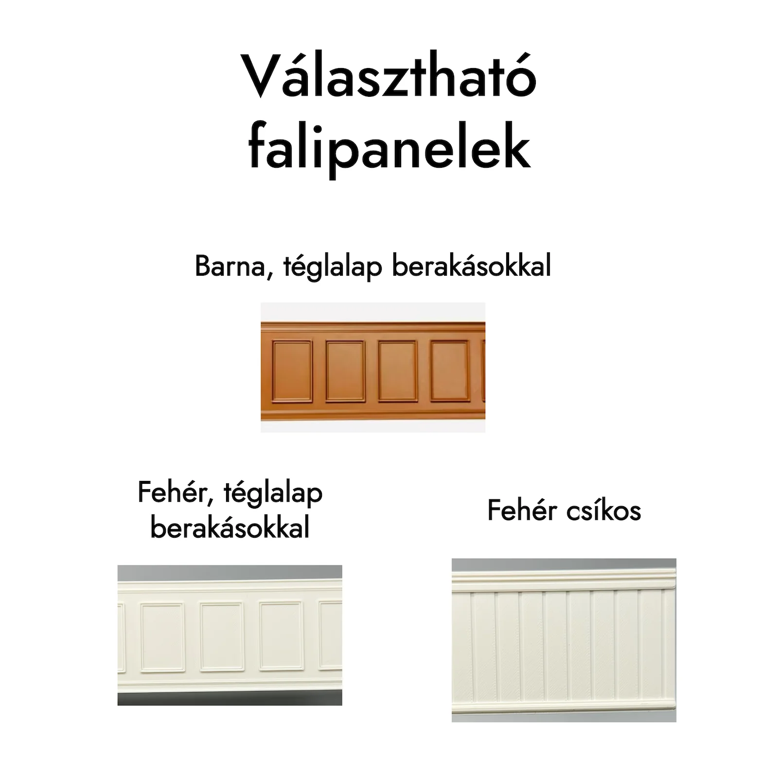 Mini Múzeum – választható falipanelek Választható miniatűr falipanelek többféle színben és mintával